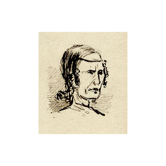 Pickford Robert Waller, Miniature Portrait of a Man – c.1860s pen & ink drawing