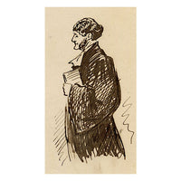 Pickford Robert Waller, Victorian Gentleman in Robes – Miniature c.1860s drawing