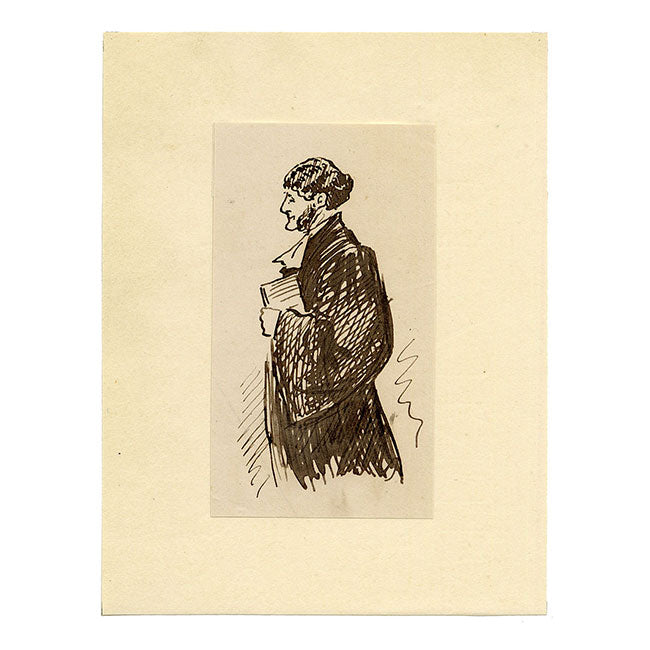 Pickford Robert Waller, Victorian Gentleman in Robes – Miniature c.1860s drawing