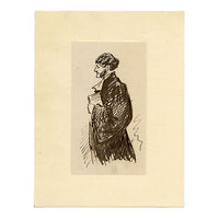 Pickford Robert Waller, Victorian Gentleman in Robes – Miniature c.1860s drawing