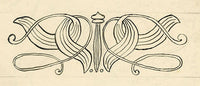 Pickford Robert Waller, Decorative Art Nouveau Design –c.1890s pen & ink drawing