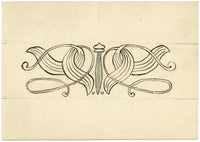 Pickford Robert Waller, Decorative Art Nouveau Design –c.1890s pen & ink drawing