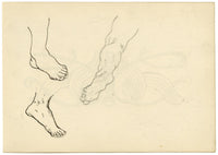 Pickford Robert Waller, Decorative Art Nouveau Design –c.1890s pen & ink drawing