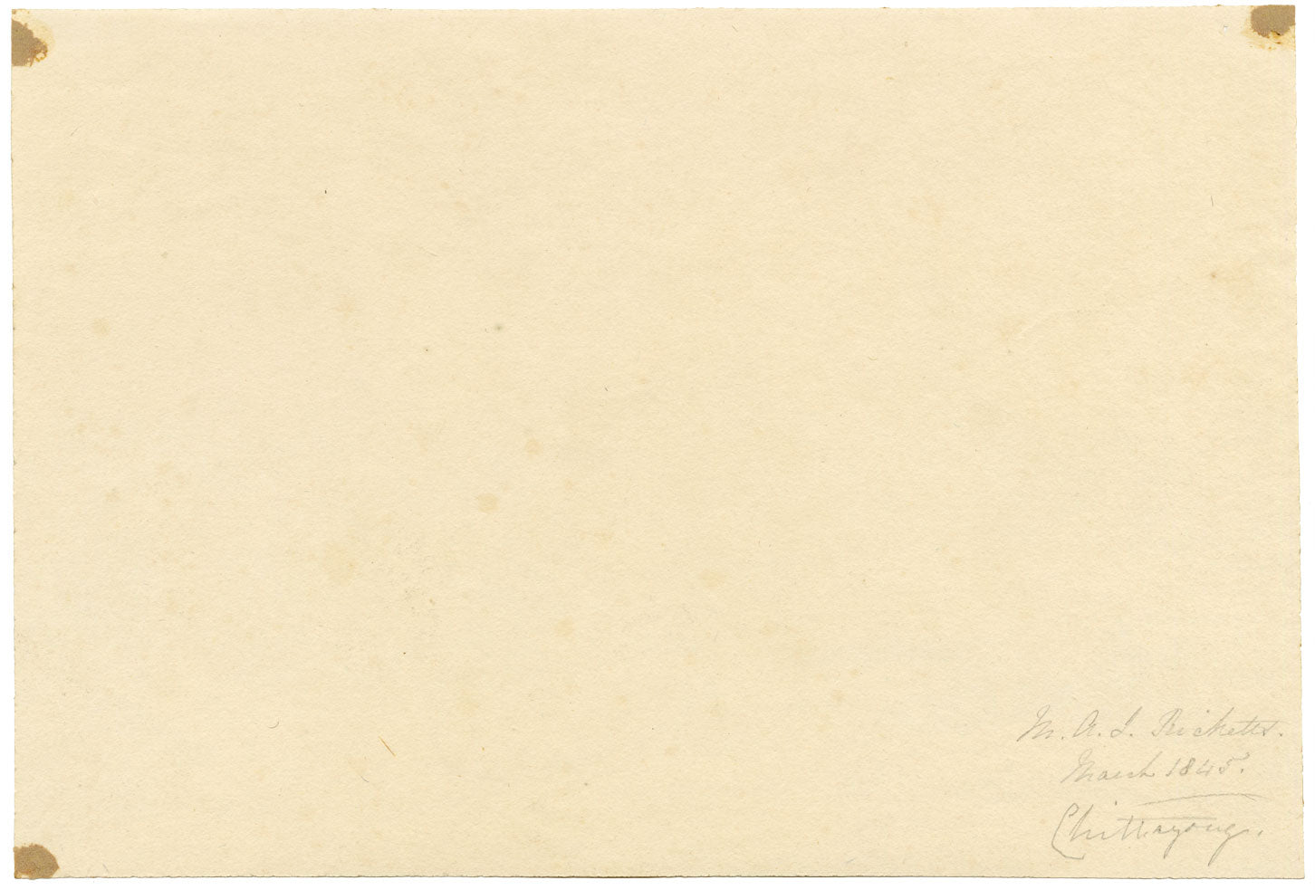 M.A. (Ricketts) Buckland, Landscape at Chittagong, Bengal – 1845 graphite drawing