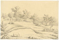 M.A. (Ricketts) Buckland, Camp in the Jungle, Chittagong, Bengal – 1845 graphite drawing