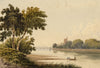 M.A. (Ricketts) Buckland, Hampton Church on the Thames – 1843 watercolour painting