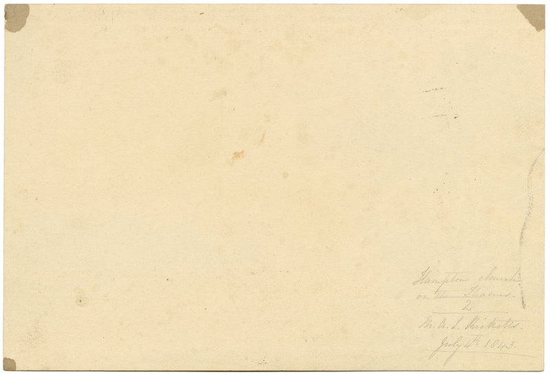 M.A. (Ricketts) Buckland, Hampton Church on the Thames – 1843 watercolour painting