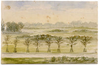 V.S. Satterthwaite, View from Burlton Lodge, Barnes – 1889 watercolour painting