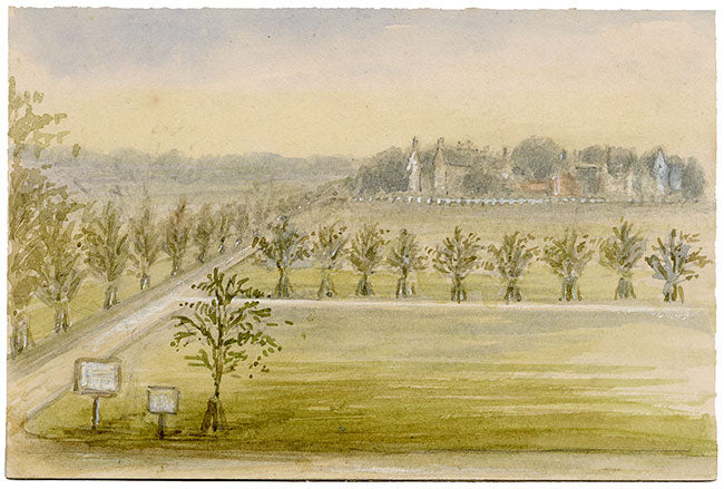 V.S. Satterthwaite, Barnes Common from Burlton Lodge – 1889 watercolour painting