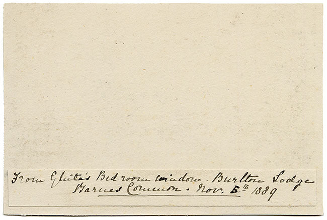 V.S. Satterthwaite, Barnes Common from Burlton Lodge – 1889 watercolour painting