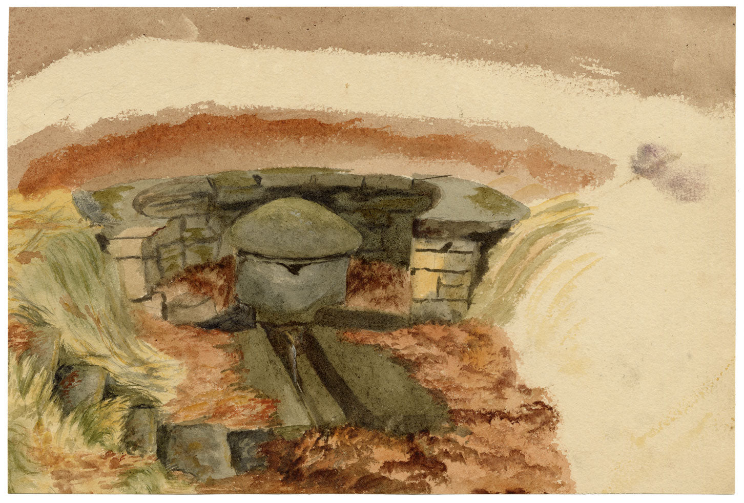 Hunter, Freshly Dug Carrots, Still Life Study – 1877 watercolour painting