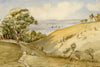 Hunter, Berwickshire Coast, Scottish Borders – 1870s watercolour painting