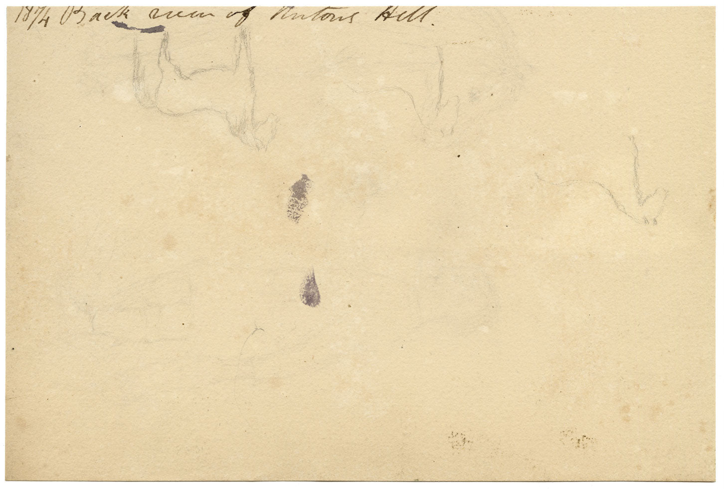 Lucy Hunter, Anton’s Hill House, Berwickshire, Scottish Borders – 1874 watercolour painting