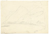 E. Woodville Ricketts, On the Ticino River, Switzerland – 1838 graphite drawing