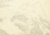 E. Woodville Ricketts, Eiger Mountain with Ice Mapping, Swiss Alps – 1838 graphite drawing