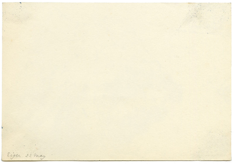 E. Woodville Ricketts, Eiger Mountain with Ice Mapping, Swiss Alps – 1838 graphite drawing