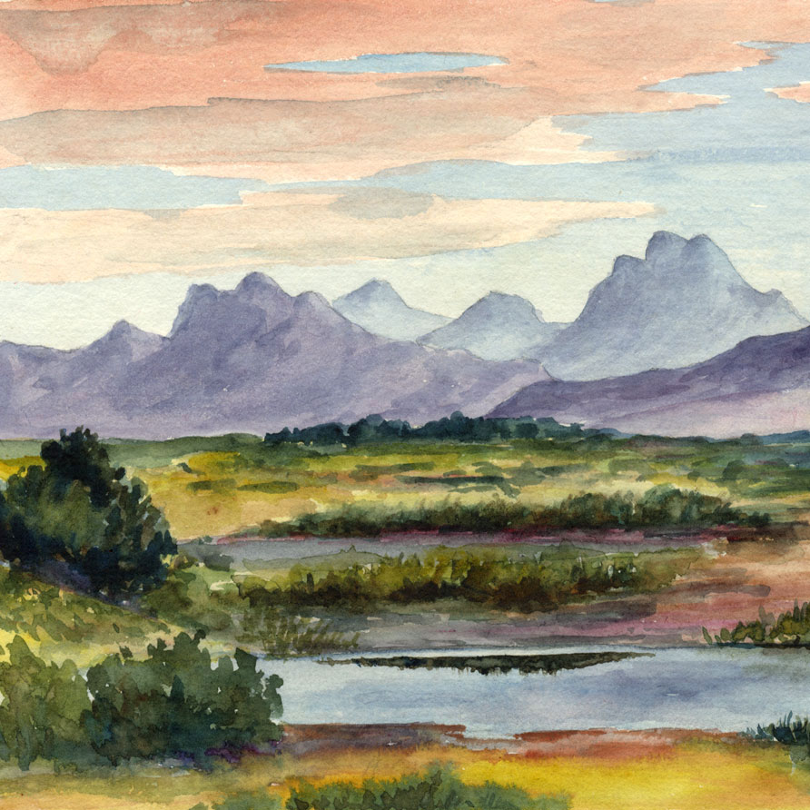 Landscapes of Natal South Africa: 1930 Watercolours
