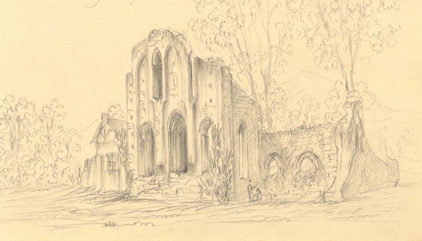 Alfred Swaine Taylor, Valle Crucis Abbey, Llangollen, Wales – c.1834 ...